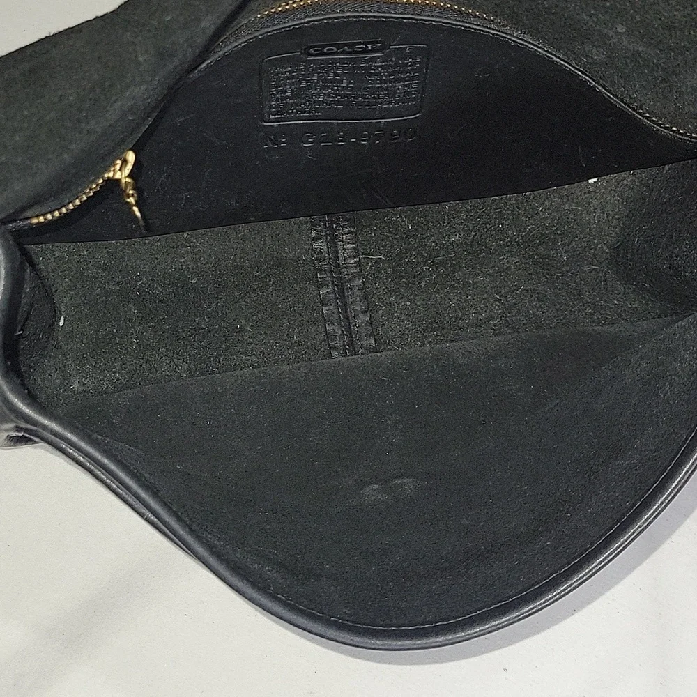 Vintage Coach 9790 Black Leather City Bag Shoulder Bag Satchel Purse - Picture 9 of 13